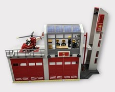 PLAYMOBIL 9462 Große Feuerwache Feuerwehr Hubschrauber Feuerwehrstation Figuren