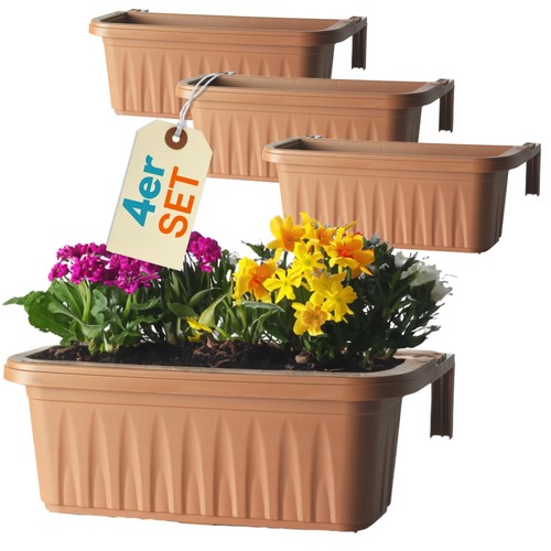 4er set blumenkasten balkon - set,