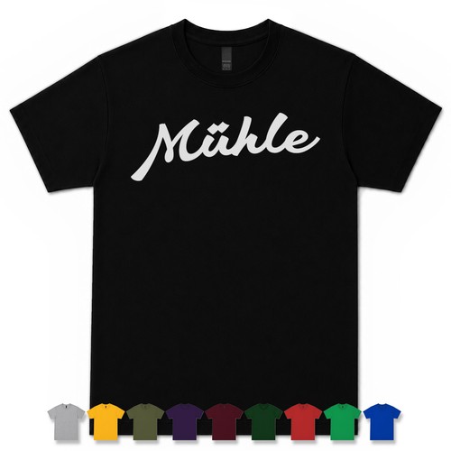 Mühle retro script shirt - retro,