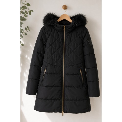 Zara black faux fur - zara,