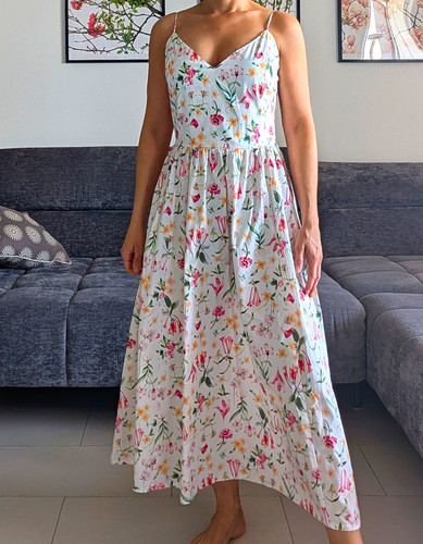 Damen trägerkleid midi - trägerkleid,