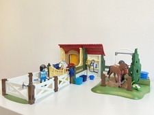 Playmobil Reiterhof Pferdebox Waschanlage Ponykutsche