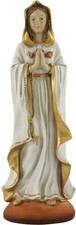 Heiligenfigur Madonna Rosa Mystica 13 cm handbemalt Polyresin Deko