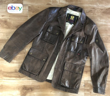 Belstaff DOUGLAS blazer, leather jacket, GoldLabel, antique brown, size L
