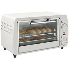 Mini Backofen 10 L 750W Elektrobackofen mit Temperatur bis zu 230 ℃ Cremeweiß