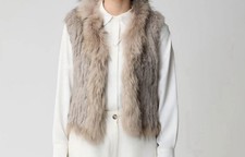 Echtpelzweste, Größe S, Kaninchen, Waschbär NEU Natures Collection