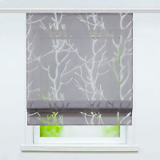 Raffrollo Küche Raffgardine Landhaus Gardine mit Klettband Modern Vorhang Weiß