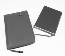 Hugo Boss Storyline Grey Konferenzmappe Schreibmappe Leder A5 HLH909J (265) (1)