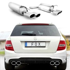 Fox Duplex Sportauspuff Mercedes C-Klasse W204 S204 mit AMG-Paket je 2x115x85mm