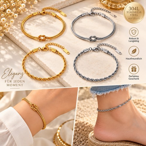 Damen armband fußkette 18k - damen, &