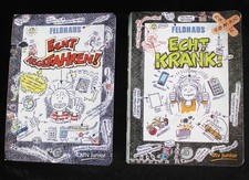 2er Set: Comic Romane ECHT KRANK + ACHT ABGEFAHREN Hans Jürgen Feldhaus