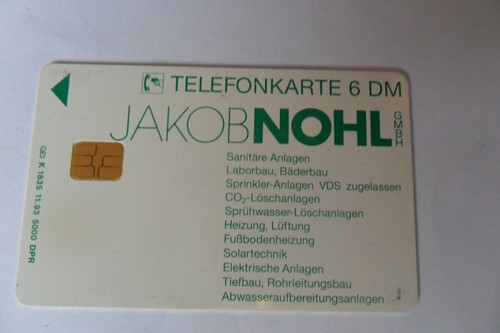 Sehr alte telefonkarte dm - alte,