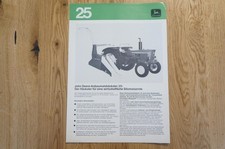 JOHN DEERE Anbaumaishäcksler Prospekt Typ 25 2 Seiten 1972