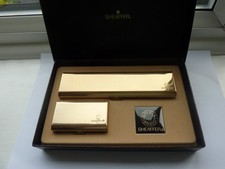 SHEAFFER TARGA IMPERIAL MESSING FÜLLFEDERHALTER SET IN MESSING ETUIS - NEUWERTIG