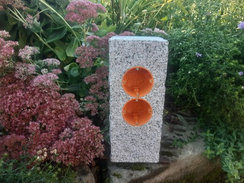 Gartensteckdose granit stele - granit,