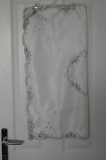 Tischdecke 5 - 78 x 78 cm Quadratisch Weiß mit Blumen