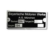 BMW R71 R75 Bayerische Motoren Werke Typenschild  Schild id plate