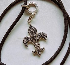 Thomas Sabo Kette große Pavé Lilie Fleur Zirkon schwarz Carrier TOP TS-OVP