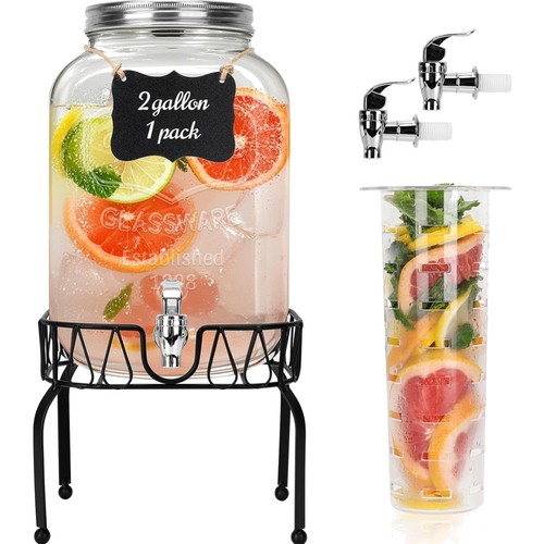 Getränkespender glas 6l - glas, 7,6l