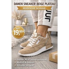 Damen sneaker beige plateau - damen,