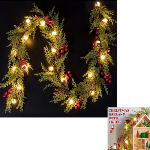Weihnachtsgirlande beleuchtet - weihnachtsgirlande,