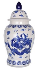 Deckelamphore China Amphore Jar Ingwertopf Drachenmalerei 60cm Porzellanvase