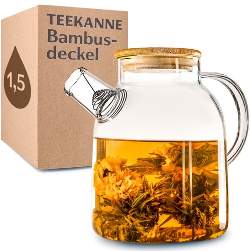 Teekanne mit bambusdeckel 5l - bambusdeckel, 1,5l