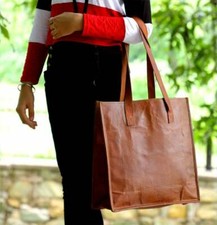 16 Zoll Leder Vintage Laptop Schulter Hobo Einkaufen Vollraum Beuteltasche Ta...