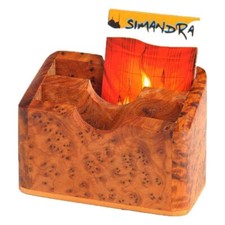 Visitenkartenständer Visitenkartenbox Visitenkartenhalter Box Büro Holz Thuja