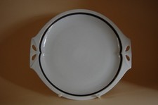 Kuchenplatte Tortenplatte Form 57 Feston schwarz gold Hutschenreuther HR Marke