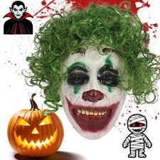 Halloween Clown Masken Gruselige Joker Masken mit Perücke Latexmaske Party Maske