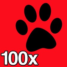 100 KATZENPFOTEN IM SPARPAKET! Wandtattoo Cat Katze Kitty Pfoten Wandsticker 5x5