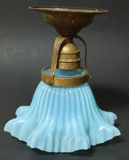 Alte blaue Jugendstil Lampe