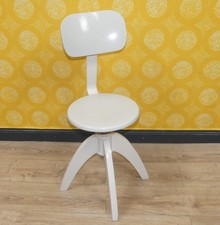 KRENZER vintage Drehstuhl Architektenstuhl Werkstattstuhl Design Klassiker weiß
