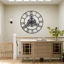 Wanduhr Ziffern Skelett Metall