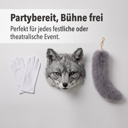 Fuchs maske kostüm zubehör - fuchs,