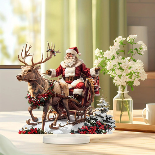 Weihnachtsmann figur schlitten - figur,