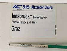 Zuglaufschild innen aus ÖBB