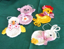 4 Osterdekoration gehäkelt