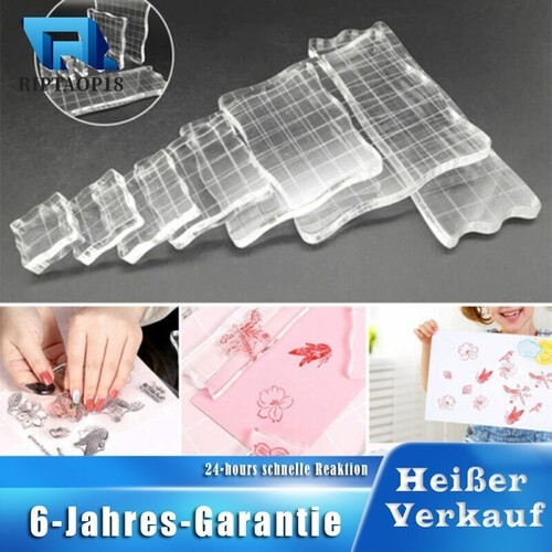 7pcs stempelblock set - stempelblock, acryl