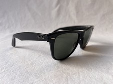 B&L Ray Ban Sonnenbrille Wayfarer II Schwarz. Glas: Grün. Bausch&Lomb. Vintage.