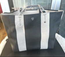 MCM SHOPPER GESTREIFT SCHWARZ- GRAU NEU