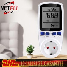 Stromzähler Für Steckdose Stromverbrauchsmesser 7 Modi Energiekostenmessgerät EU