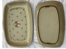 Porzellanplatte Winterling Servier Platte braun ca 31 cm x 20,5 cm Feinkeramik