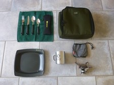 Fox R-Series Dinner Set Ridgemonkey Plate Cutlery Zeck Tasse Coleman Gaskocher