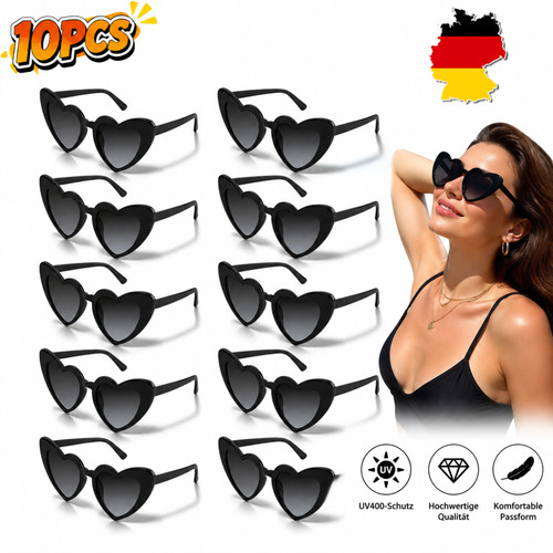 10stück herz brille - 10stück,