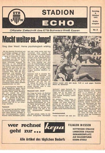 Fussball programmheft 72 - , 72/73