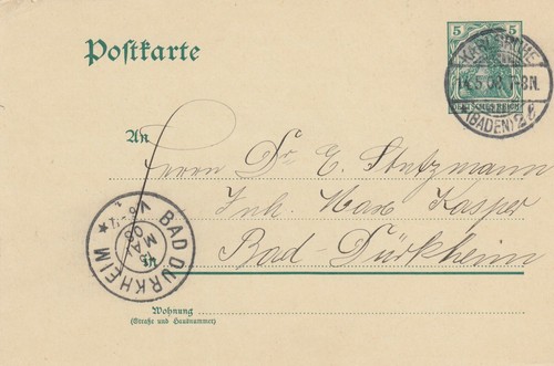 Karlsruhe postkarte 1908 f - karlsruhe,,