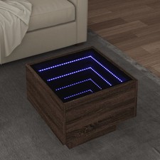 Couchtisch mit LED-Leuchten Sofatisch Wohnzimmertisch Kaffeetisch Beistelltisch