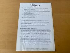 Chopard 1000 Miglia 1999 Dosier Abteilung Der Kommunikation - Englisch